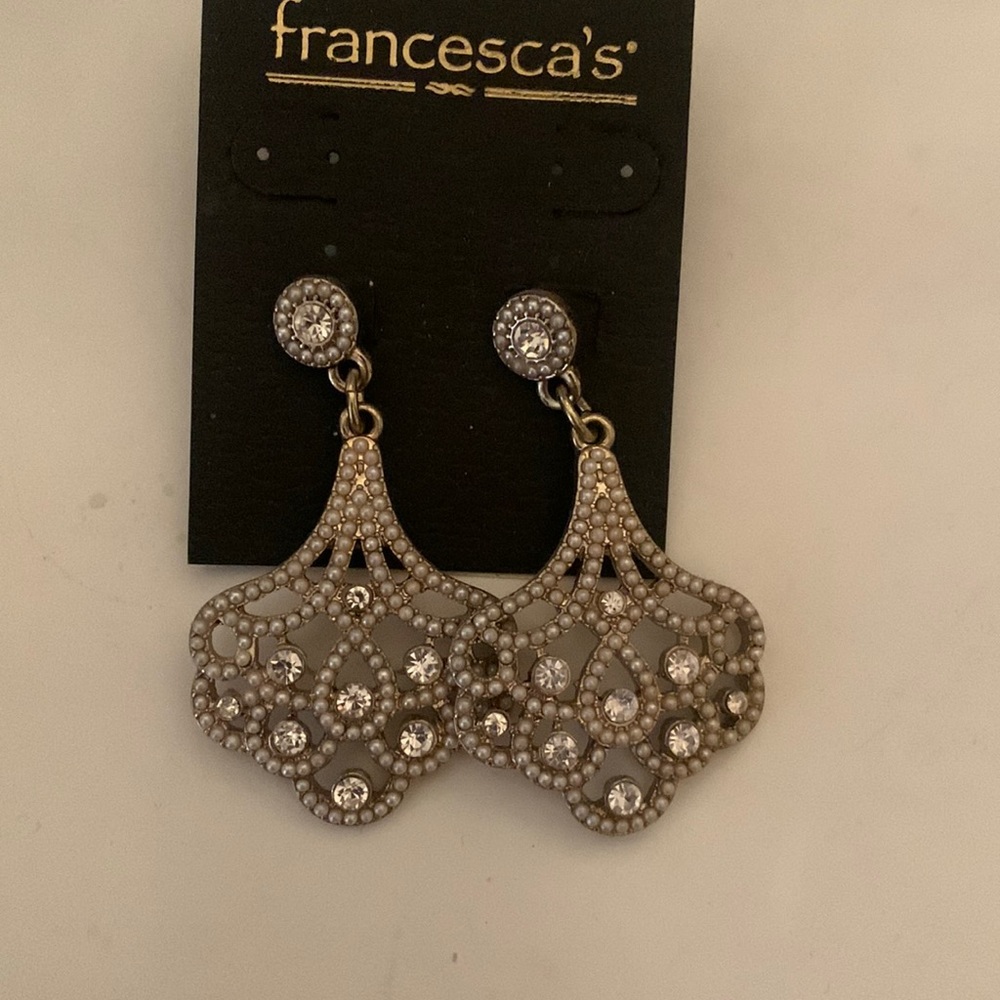 Gold with pearl earrings